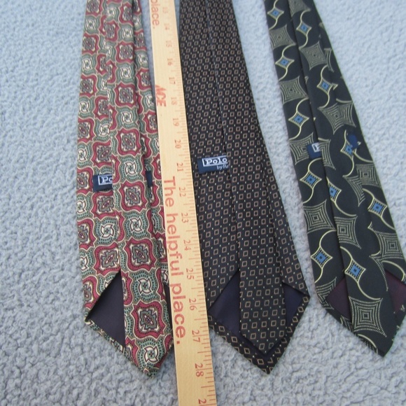 Polo Ralph‎ Lauren Vintage Handmade Ties Silk Floral Lot Of 3 made in USA - Picture 15 of 17